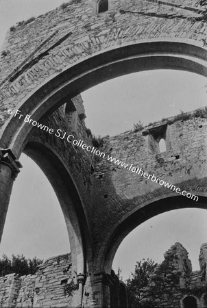 BOYLE ABBEY  CIRCULAR ARCHES OF NAVE   AND TRANCEPTS FROM SOUTH TRANCEPT